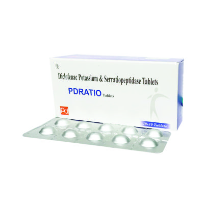 SERRATIOPEPTIDASE 10 MG & DICLOFENAC 50 MG (ALU ALU) (PD RATIO)